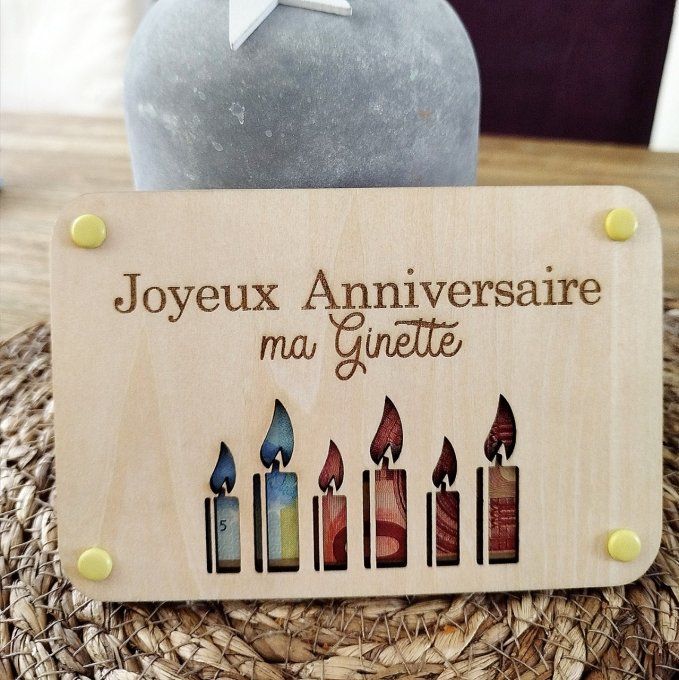 Carte cadeau bougies 