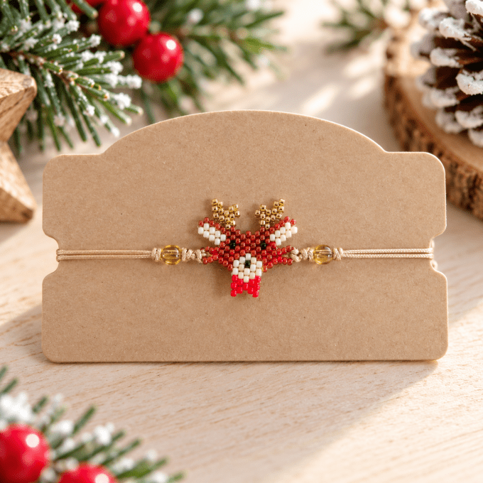 Bracelets de Noël en perles – Petits cadeaux à offrir